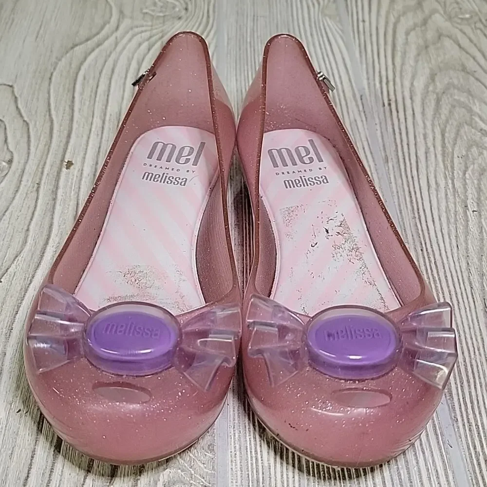 Mel Melissa Ultragirl Trick or Treat Glitter Jelly Flats Kids Size 12